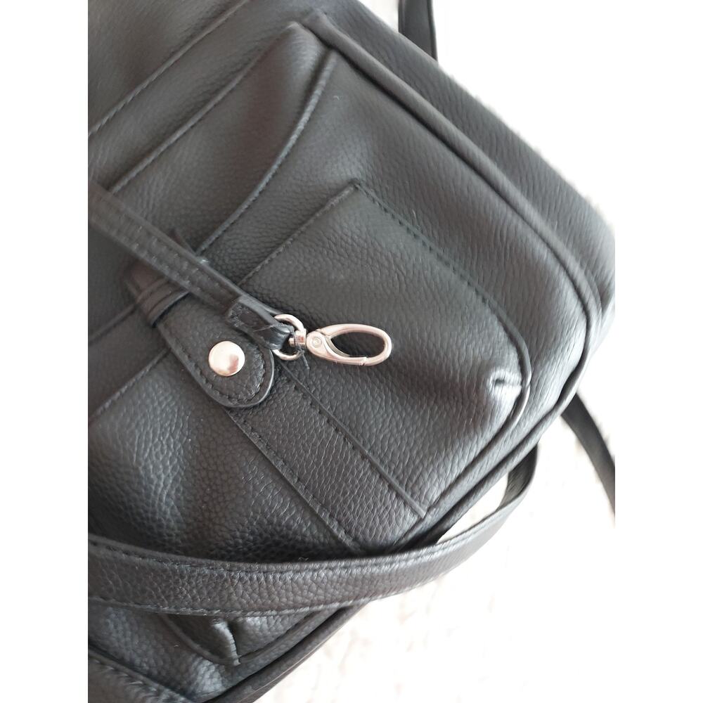 Rosetti Black purse for women Cross body lots of pockets adustable 10 X 10 - Picture 13 of 16